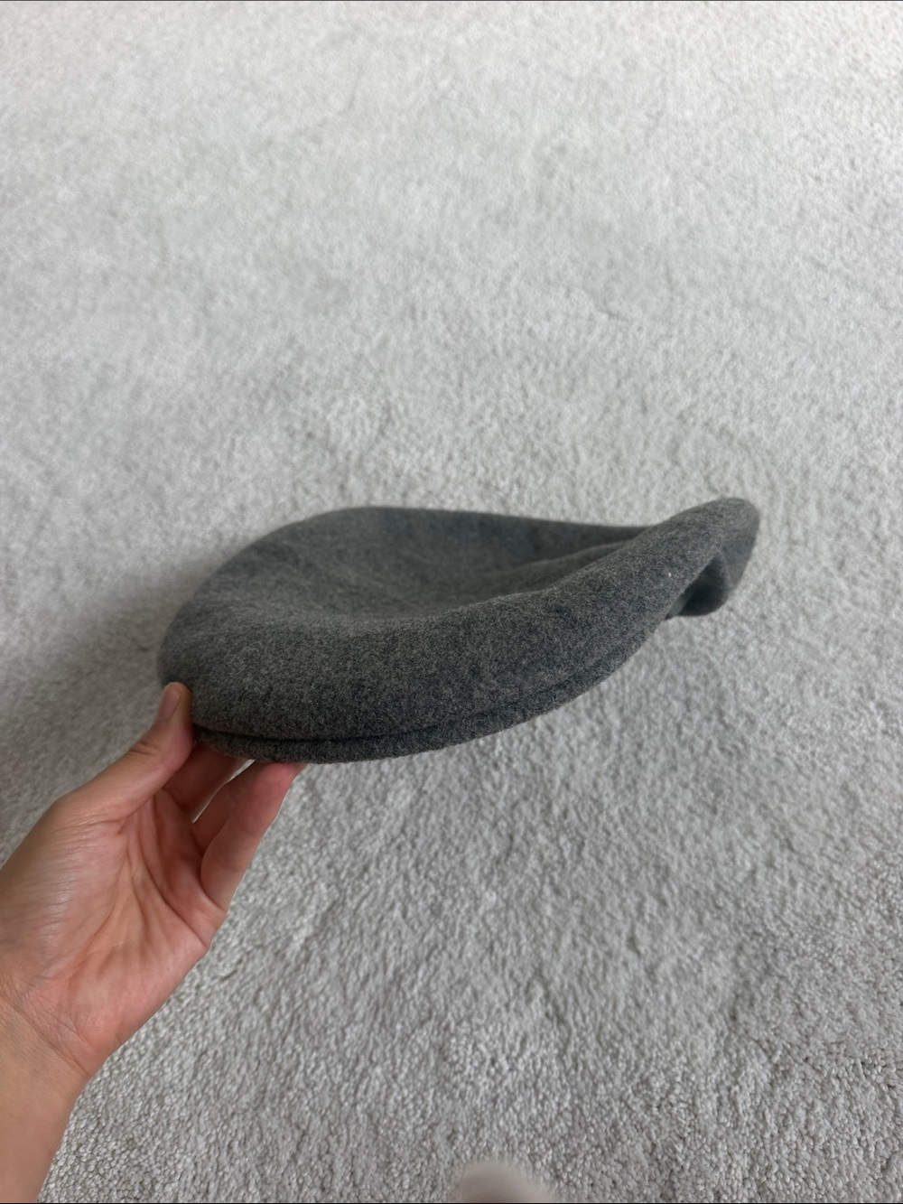 Kangol Gray Wool Flat Cap